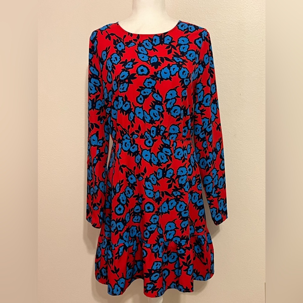 Red and blue dress